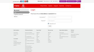 Login | My account | Airtel-Vodafone