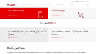 Airtel Recharge - Online Recharge Airtel DTH & Prepaid Mobile