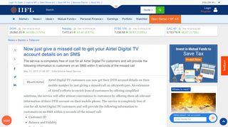 Now just give a missed call to get your Airtel Digital TV account details ...