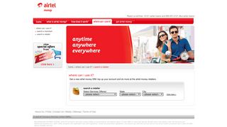 Mobile money application::search a retailer - Airtel Money