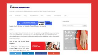 Load Cash Online in Mobile Airtel Money Account - MakeMyVision.Com