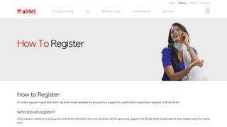 How to Register with airtel | Online Supplier Registration Form
