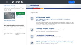 Southwest Airlines Credit Card | Chase.com - Chase Credit Cards