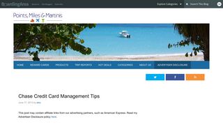 Chase Credit Card Management Tips - Points Miles & Martinis