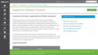AirWatch Products Support - VMware | JP