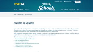 Online Learning - Sporting Schools