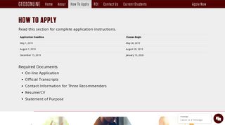 How To Apply - geosonline - Texas A&M University
