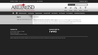Sign In | Abilene Independent School District