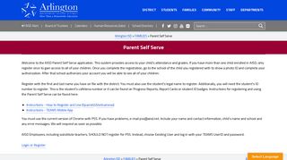 Parent Self Serve » Arlington ISD