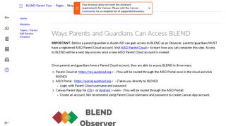 Ways Parents and Guardians Can Access BLEND: BLEND Parent Tour