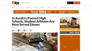 In Austin's Poorest High Schools, Student Athletes Are Now Served ...