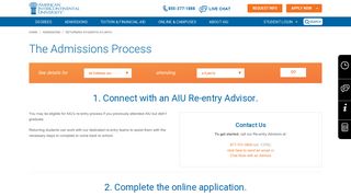 Admissions for Returning Students in Atlanta | AIU