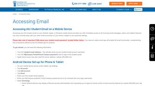 AIU Mobile: Accessing Email