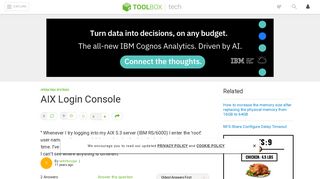 AIX Login Console - IT Toolbox