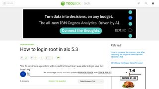 How to login root in aix 5.3 - IT Toolbox