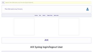 AIX Syslog login/logout User - Unix.com