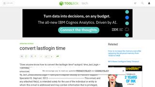 convert lastlogin time - IT Toolbox