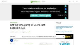 Get the timestamp of user's last access in AIX - IT Toolbox