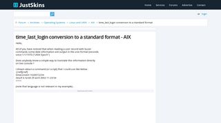time_last_login conversion to a standard format - AIX - Just Skins