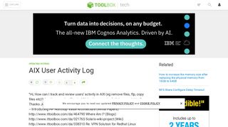 AIX User Activity Log - IT Toolbox
