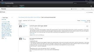 List all users last login detail - AIX Forum Forum - IBM