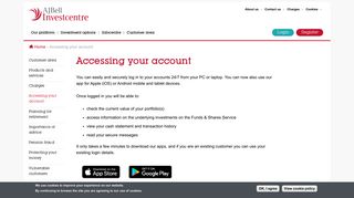Accessing your account | AJ Bell Investcentre
