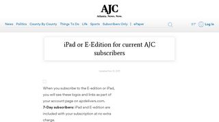iPad or E-Edition for current AJC subscribers2 - AJC.com