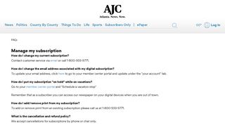 FAQs - AJC.com