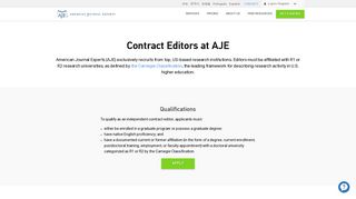 Editor Recruitment | AJE | American Journal Experts