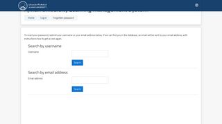 Forgotten password - Ajman University Learning Management System