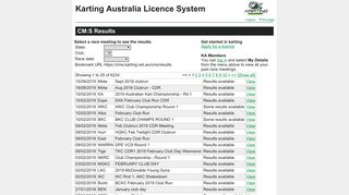 Results - KA Karting System