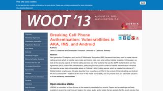 Breaking Cell Phone Authentication: Vulnerabilities in AKA, IMS, and ...