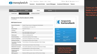AKB Student Account - moneyland.ch