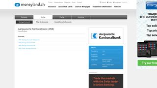 Aargauische Kantonalbank (AKB) savings accounts - moneyland.ch