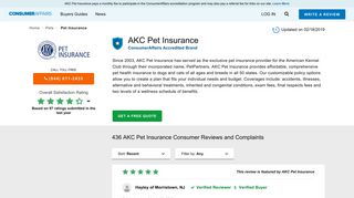 Top 429 Reviews and Complaints about AKC Pet Insurance