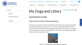 American Kennel Club - Online Accounts
