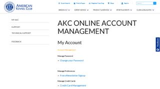 Online Account Management - American Kennel Club
