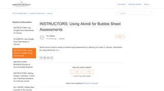 INSTRUCTORS: Using Akindi for Bubble Sheet Assessments – ITS ...