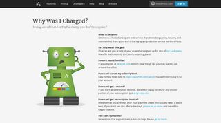 Akismet - Why Was I Charged?