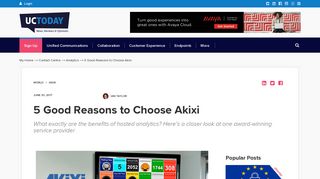 5 Good Reasons to Choose Akixi - UC Today