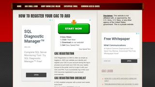 How to register your CAC to AKO - Enterprise Email Login