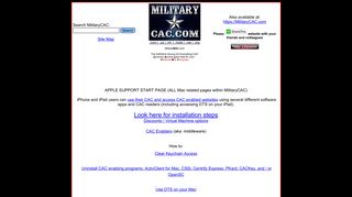 MilitaryCAC's Mac OS X support landing page