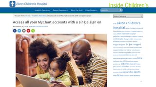 Access all your MyChart accounts with a single sign on - Inside Akron ...
