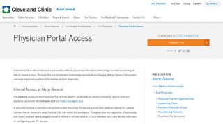 Physician Portal Access | Akron General - Cleveland Clinic