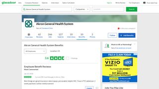 Akron General Health System Employee Benefits and Perks | Glassdoor