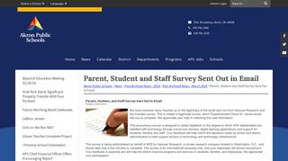 Parent, Student and Staff Survey Sent Out in Email - Akron Public ...