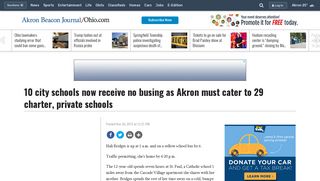 10 city schools now receive no busing as Akron must cater to 29 ...