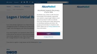 Logon / Initial Registration | AkzoNobel
