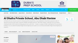 Al Dhafra Private School, Abu Dhabi Review - WhichSchoolAdvisor