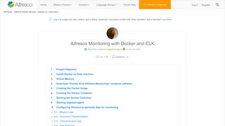 Alfresco Monitoring with Docker and ELK | Alfresco Community